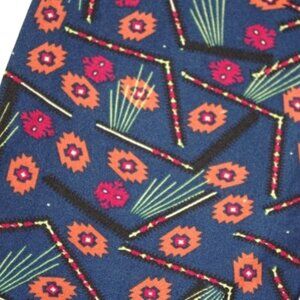 LuLaRoe OS One Size Leggings Navy Fall Arrows Aztec Grunge Blue Green Red